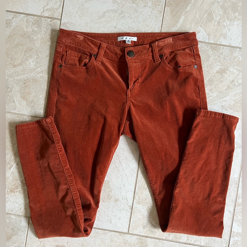 Cabi size 8 burnt orange corduroy pant